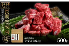 土佐和牛 特選スネ肉煮込み角切り500g 田野屋銀象完全天日塩1P付き 長期熟成肉 田野屋銀象 完全天日塩付き スネ肉 煮込み 角切り 肉 お肉 和牛 牛肉 国産 牛 熟成肉 豪華 贅沢 真空パック