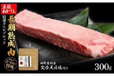 特選 カルビブロック 土佐あかうし 長期熟成肉 300g 田野屋銀象 完全天日塩付き カルビ 牛肉 ブロック 肉 お肉 和牛 国産 牛 熟成肉 ブロック肉 豪華 贅沢 真空パック 冷凍配送