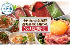 土佐市の人気海鮮返礼品だけを集めた3か月定期便 訳あり鰹のたたき1.6kg 訳あり海鮮漬け丼10パック(5種×2P)セット 訳ありネギトロ700g(70g×10袋) カツオ 訳アリ 国産 冷凍 配送