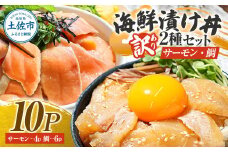 訳あり 海鮮漬け丼 タイ6P・サーモン4Pセット 1袋60g 真鯛 タイ サーモン 詰め合わせ お茶漬け 醤油 漬け 食べ比べ おつまみ 惣菜 鯛茶漬け 魚介類 海鮮 新鮮 天然 美味しい 活き締め 冷凍 配送