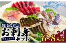 朝どれ地魚３～４種類 6~8人前 お刺身セット 生すり身付き(Ｂ) YS004