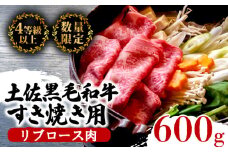土佐 黒毛 和牛 すき焼き用 600g | 特撰 リブロース肉 最上位等級 A4 A5 最高ランク 贅沢 すきやき スキヤキ用 鍋 焼肉用 小分け 冷凍 国産 牛肉 高知県 須崎 TM007
