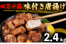鶏肉 もも むね 2.4kg 16人前 ブランド鶏 四万十鶏 特製たれ漬け 大容量 ヘルシー セット 唐揚げ から揚げ からあげ用 高知県 須崎市