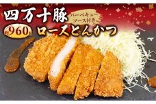 豚肉 とんかつ 960g 8人前 ブランド豚 四万十ポークカツ 豚カツ バーベキューソース付き 高知県 須崎市