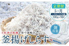 定期便 5ヶ月  鮮度抜群 海の玄米 子供用 釜揚げ しらす 1kg 個包装 計 5kg 新鮮 冷凍 シラス 熨斗 贈答 5回 高知県産 しらす ちりめん じゃこ しらす丼 しらす 定期便 MS1000