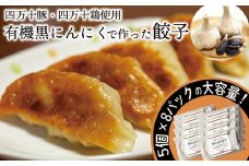 有機 黒 ニンニク と 四万十 豚 で作った 最高級 餃子 （ 8パック 8人前 ）ぎょうざ ギョウザ にんにく 高知 野菜 EA0322