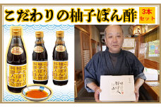 ゆず ポン酢 3本 セット 万能 調味料 柚子 人気 ふるさと納税 大根おろし 牡蠣 ふるさと納税ポン酢 高知県 須崎市