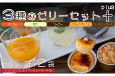 ケーキ ゼリー クリームブリュレ 3種セット ゆず マンゴー コーヒー アーモンド スイーツ お菓子 洋菓子 冷凍