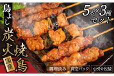鳥よしの焼き鳥真空パック5本×3種セット 高知県 須崎市  TC001