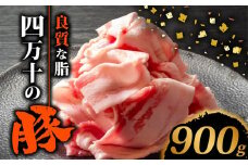 四万十ポークスライス900g | 300g × 3パック セット 豚肉 豚バラ肉 小分け 小間切れ スライス 切り落とし 冷凍 真空パック 簡単調理 細切れ 大容量 肉 高知県 須崎市 TM036