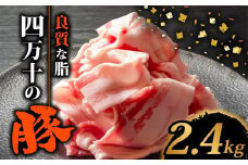 四万十ポークスライス2.4kg | 300g × 8パック セット 豚肉 豚バラ肉 小分け 小間切れ スライス 切り落とし 冷凍 真空パック 簡単調理 細切れ 大容量 肉 高知県 須崎市 TM039