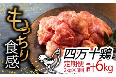 【定期便3回】銘柄鶏 四万十鶏 もも肉 計6kg（2kg×3ヶ月連続お届け) Sコース | 切身 カット 時短 小分け カット済み 鳥肉 とりにく 鶏もも 冷蔵 国産 ブランド 唐揚げ 煮物 鍋 チキン 南蛮 高知県 須崎市 TM21000