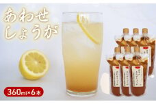 濃縮 生姜 シロップ パウチ 6パック セット 360ml 万能 調味料 生姜 自由自在 あわせしょうが ドレッシング 飲料 調理 ジュース KP009