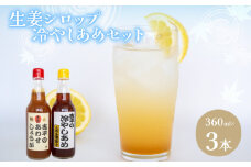 あわせしょうが 2本 冷やしあめ 1本 セット 360ml  生姜 自由自在 飲料 調理 夏 定番 ジュース しょうが シロップ KP005