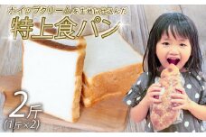 特上食パン 2斤 (1斤×2) 食パン ｜ 食パン高級 型 ふんわり しっとり 冷凍 パンストック 人気 有名 お取り寄せ おすすめ 高知県 須崎市 MNB001