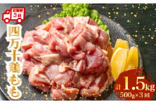 【定期便3回】銘柄鶏 四万十鶏 もも肉 計1.5kg（500g×3ヶ月連続お届け) 4Uコース | 切身 カット 時短 小分け カット済み 鳥肉 とりにく 鶏もも 冷凍 国産 ブランド 唐揚げ 煮物 鍋 チキン 南蛮 高知県 須崎市 TM101000