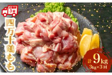 【定期3回】銘柄鶏 四万十鶏 もも肉 計9kg（3kg×3ヶ月連続お届け) 5Jコース | 切身 カット 時短 小分け カット済み 鳥肉 とりにく 鶏もも 冷凍 国産 ブランド 唐揚げ 煮物 鍋 チキン 南蛮 高知県 須崎市 TM116000