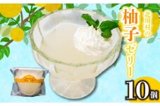 北川村の柚子ゼリー 10個 | 柚子 ゼリー ご褒美 スイーツ デザート おやつ 冷凍 ギフト 贈り物 高知県 須崎市 LF033