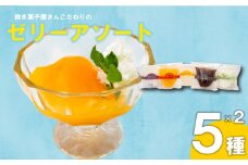 焼き菓子屋さんのこだわりゼリーアソート  10個 （5種×2個） | コーヒー ゼリー こだわり アソート ご褒美 スイーツ デザート おやつ 冷凍 ギフト 贈り物 高知県 須崎市 LF043