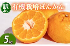 【早期予約 2026年2月上旬より順次発送】 訳あり ぽんかん 5kg サイズ混合 オーガニック 無農薬 防腐剤 不使用 有機 JAS認定 柑橘 みかん 蜜柑 家庭用 TJ0021