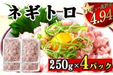 ネギトロ 1kg (250g x 4パック) まぐろ 鮪 マグロ ねぎとろ 新鮮 海鮮 魚 刺し身 刺身 マグロのたたき 