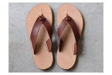 本格牛革のサンダル 【こげ茶／22.0cm～27.5cm】