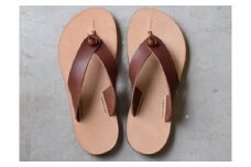 本格牛革のサンダル 【こげ茶／22.0cm～27.5cm】