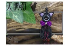 『天眼石』あなたを見守るハンドメイド猫マクラメ編みアクセサリー-02