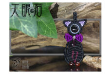 『天眼石』あなたを見守るハンドメイド猫マクラメ編みアクセサリー-02