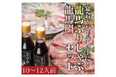 豪華！龍馬ぶりしゃぶと龍馬鯛しゃぶセット