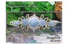 『オーウィーブルーオパール』青薔薇『エンジェライト』生命の樹マクラメ編ブレスレット(051)