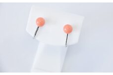 さんごの吉良：珊瑚の丸玉イヤリング1