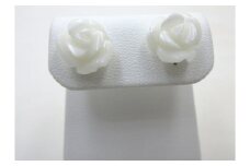 白珊瑚 バラ 約11.0mm K18 ピアス （fpi-214）
