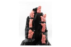 桃珊瑚　七福神置物　円柱ケース（fok-2）