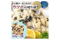 冷凍 うつぼの切り身 300g×２袋 から揚げ 天ぷら おつまみ 惣菜 フライ 珍味 魚介 ウツボ 高知【R00471】