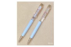 貝殻＆サンゴ入り 海のハーバリウム風ボールペン(黒インク/1.0mm))　ホワイト 白 2本セット 文房具 文具女子 ハンドメイド オリジナル かわいい おしゃれ ギフト プレゼント【R01219】