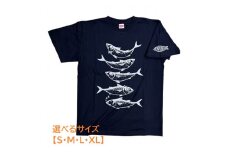 地域限定オリジナルデザイン　綿Tシャツ（ネイビー）　サイズ：M【R01017】