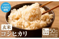 令和6年産新米 コシヒカリ玄米【先行予約/令和6年8月発送予定】定期便 10kg×5回 50kg 50キロ お米 新米 玄米 健康食品 おこめ 米 こめ ごはん こしひかり ブランド米【J00084】