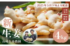 24-818．【早期受付・期間限定】みずみずしさがたまらない！新生姜約4kg【2025年5月下旬～9月上旬配送】