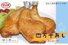 24-936．【ちきん館】四万十あし（塩・コショー味）中 3本セット