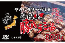R5-039．秘伝のタレに漬け込んだ「しまん豚(とん)」のやみつき豚はらみ串10本(約800g)セット