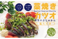 R5-987．家(うち)に来る“高知”藁焼きカツオ四万十ぶしゅかん塩タタキ1節(約350ｇ)セット(約3人前)