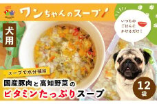 R5-088．いつものごはんにかけるだけ！国産豚肉と高知野菜のビタミンたっぷりスープ 12袋セット【ペットフード】