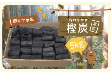 R5-506．【数量限定】四万十市産　森のなかまの樫炭（黒炭）約5kg