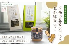 【 山﨑生姜農園 】 生姜農家 が作った 至高の 生姜ジャム ＆ 生姜紅茶 セット 生姜 しょうが ショウガ ジンジャー ジャム 濃厚 きび糖 加工品 食品 グルメ ティーパック 茶葉 お茶 紅茶 おいしい ドリンク 飲料 高知県 高知 四万十市 四万十 しまんと 25-745