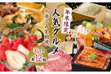 24-618．【年末限定】【12回定期便】四万十の人気グルメお楽しみ定期便 しまんとふるさと定期便30万円コース
