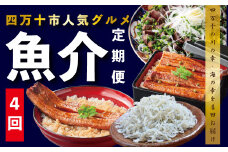 R6-411．【4ヵ月連続定期便】四万十市人気魚介返礼品を集めた定期便