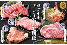 R6-983．【５回定期便】幻の四万十牛　四万十産黒毛和牛を堪能　プレミアム定期便