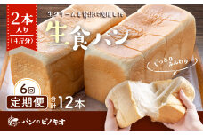 R6-970．【6回定期便】パンのピノキオ特製　ふんわり生食パン2本セット（合計12本）