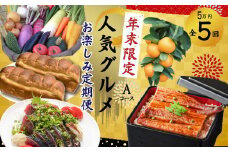 24-613．【年末限定】【5回定期便】四万十の人気グルメお楽しみ定期便 しまんとふるさと定期便5万円Aコース